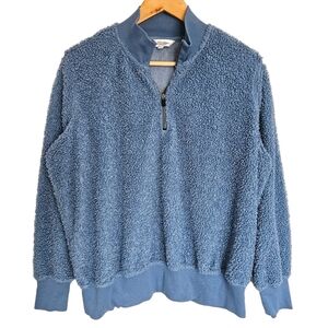 Northern Reflections‎ blue quarter zip teddy sweatshirt